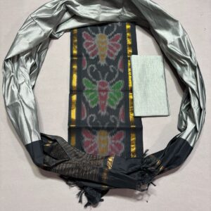 Ikkat Pochampally Handloom Silk Mix Ethnic Dress Material -SSMD007