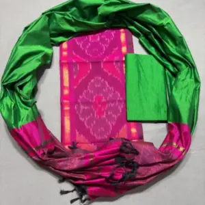 Ikkat Silk Mix Dress Material