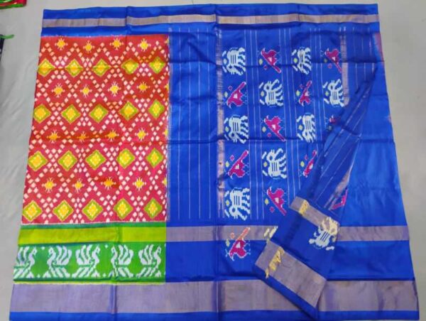 Pochampally Pattu Saree Multi Color Latest Design - ARH1003