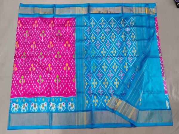 Pochampally Silk Sarees Multi Color Handloom Sarees -ARH10037