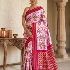 Pochampally Ikkat Silk Saree With Blouse -DLS130012