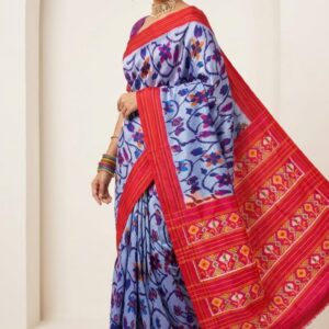 Pochampally Double Ikkat Silk Sarees With Blouse DLS130031