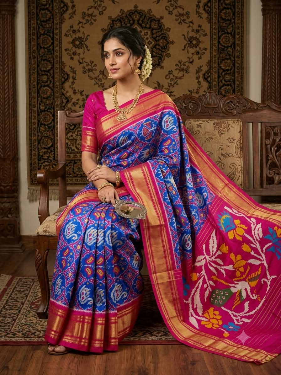 Pochampally Ikat Silk Sarees 15000 Silk Mark Certified, Silk Mark Certified Pochampally Sarees, Pochampally Pure Silk Sarees, Original Pochampally Ikat Silk Sarees, Handloom Pochampally Silk Sarees, Authentic Silk Mark Certified Sarees, Pure Silk Ikat Sarees, Buy Pochampally Silk Sarees Online, Designer Ikat Silk Sarees, Telangana Handloom Silk Sarees, Premium Pochampally Silk Sarees, Traditional Ikat Silk Sarees, Indian Handloom Silk Sarees, Certified Silk Sarees Online, Handwoven Pochampally Sarees