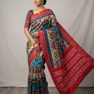 Pochampally Ikkat Silk Saree With Blouse -DLS13008