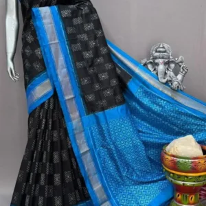 Pochampally silk sarees with blouse, double ikkat handloom silk sarees, silk mark certified sarees premium