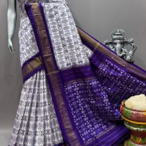 Pochampally silk sarees with blouse, double ikkat handloom silk sarees, silk mark certified sarees premium
