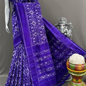 Pochampally silk sarees with blouse, double ikkat handloom silk sarees, silk mark certified sarees premium