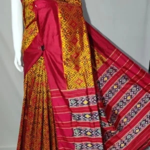 Pochampally silk sarees with blouse, double ikkat handloom silk sarees, silk mark certified sarees premium