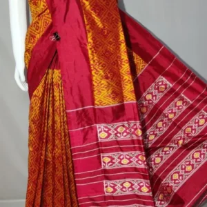 Pochampally silk sarees with blouse, double ikkat handloom silk sarees, silk mark certified sarees premium