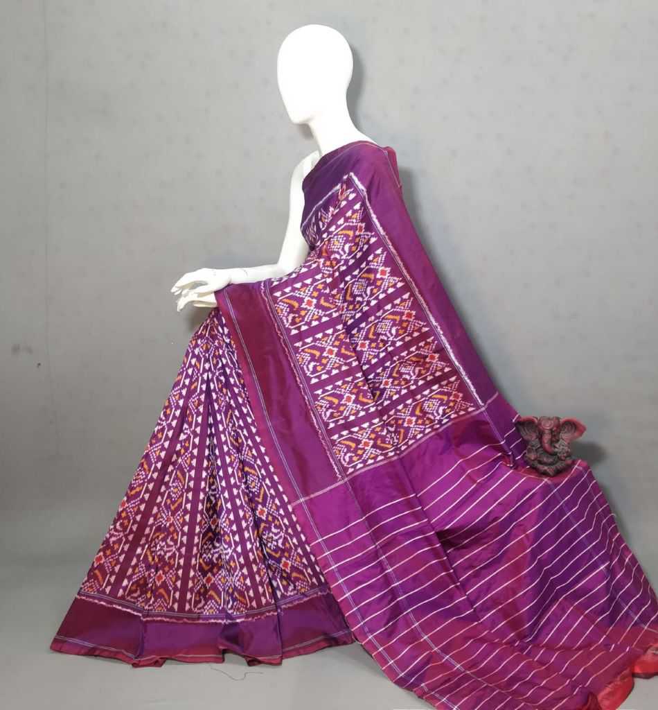 Double Ikkat Pochampally Silk Saree With Blouse | Handloom Sarees -PRSS120001