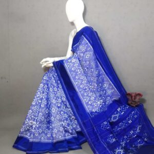 Double Ikkat Pochampally Silk  Saree  With Blouse | Handloom Sarees -PRSS120002