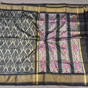 Double Ikkat Pochampally Silk  Saree  With Blouse | Handloom Sarees -PRSS120005