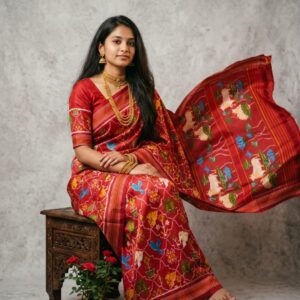 Pochampally ikkat silk sarees forest designs, floral designs, double ikkat premium sarees silk mark certified