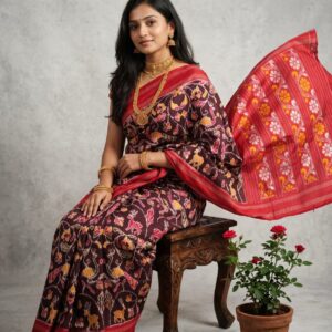 Pochampally ikkat silk sarees forest designs, floral designs, double ikkat premium sarees silk mark certified