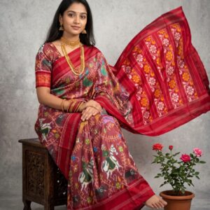 Pochampally ikkat silk sarees forest designs, floral designs, double ikkat premium sarees silk mark certified