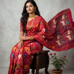 Pochampally ikkat silk sarees forest designs, floral designs, double ikkat premium sarees silk mark certified