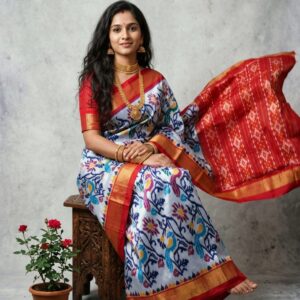 Pochampally ikkat silk sarees forest designs, floral designs, double ikkat premium sarees silk mark certified