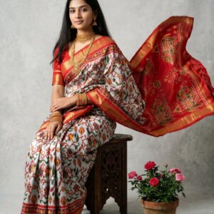 Pochampally ikkat silk sarees forest designs, floral designs, double ikkat premium sarees silk mark certified