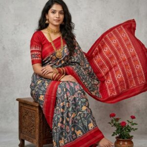 Pochampally ikkat silk sarees forest designs, floral designs, double ikkat premium sarees silk mark certified