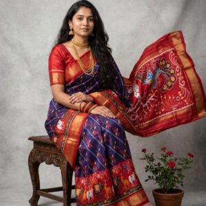 Pochampally ikkat silk sarees forest designs, floral designs, double ikkat premium sarees silk mark certified