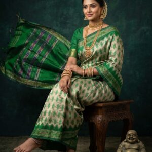 Pochampally Ikkat  Silk  Saree Light Weight Without Blouse  -PRSS690012