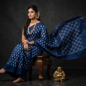 Pochampally Ikkat  Silk  Saree Light Weight Without Blouse  -PRSS690015