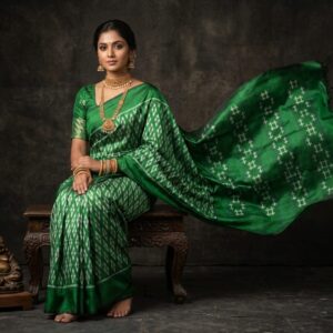 Pochampally Ikkat  Silk  Saree Light Weight Without Blouse  -PRSS690017
