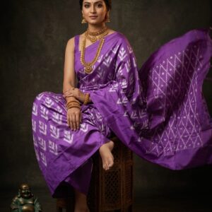 Pochampally Ikkat  Silk  Saree Light Weight Without Blouse  -PRSS69002