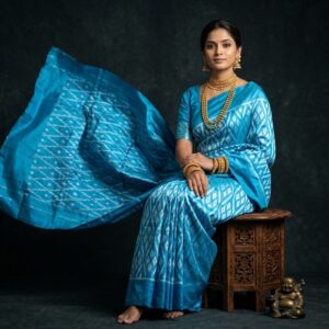 Pochampally Ikkat  Silk  Saree Light Weight Without Blouse  -PRSS69007
