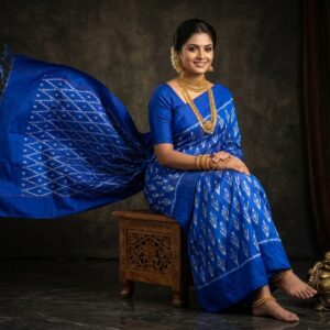 Pochampally Ikkat  Silk  Saree Light Weight Without Blouse  -PRSS69009