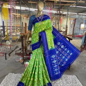 Double Ikkat Pochampally Ikkat Silk Sarees - SMSS115003
