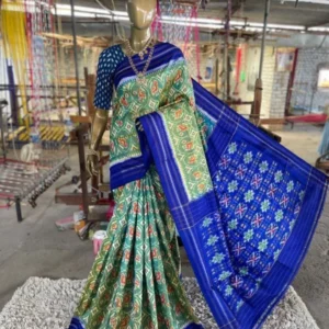 Double Ikkat Pochampally Ikkat Silk Sarees - SMSS115006