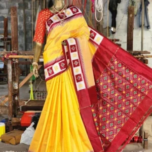 Double Ikkat Pochampally Ikkat Silk Sarees - SMSS115008