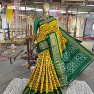 Pochampally Double Ikkat Silk Sarees With Blouse SMSS13002