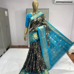 Pochampally Double Ikkat Silk Sarees With Blouse SMSS13007