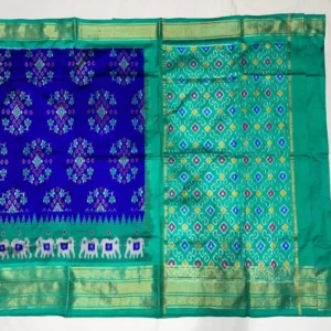Pochampally Ikkat Silk  Saree  Kanchi Border With Blouse  -SMSS139009