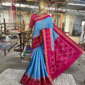 Pochampally Ikkat Silk Sarees With Blouse | Silk mark Sarees - SMSS990013