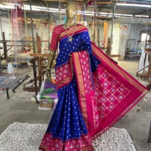 Pochampally Ikkat Silk Sarees With Blouse | Silk mark Sarees - SMSS990014