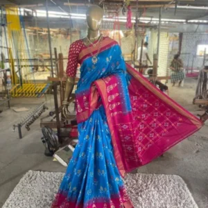 Pochampally Ikkat Silk Sarees With Blouse | Silk mark Sarees - SMSS99006