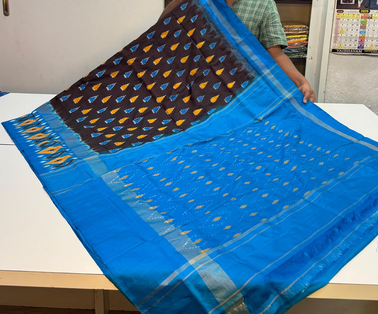Pochampally silk sarees, ikkat silk sarees with blouse, pochampally ikkat sarees, double ikkat silk sarees, Pattu sarees
