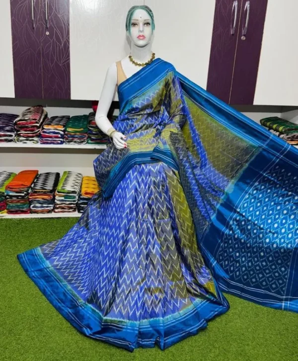 Pochampally silk sarees, ikkat silk sarees with blouse, pochampally ikkat sarees, double ikkat silk sarees, Pattu sarees