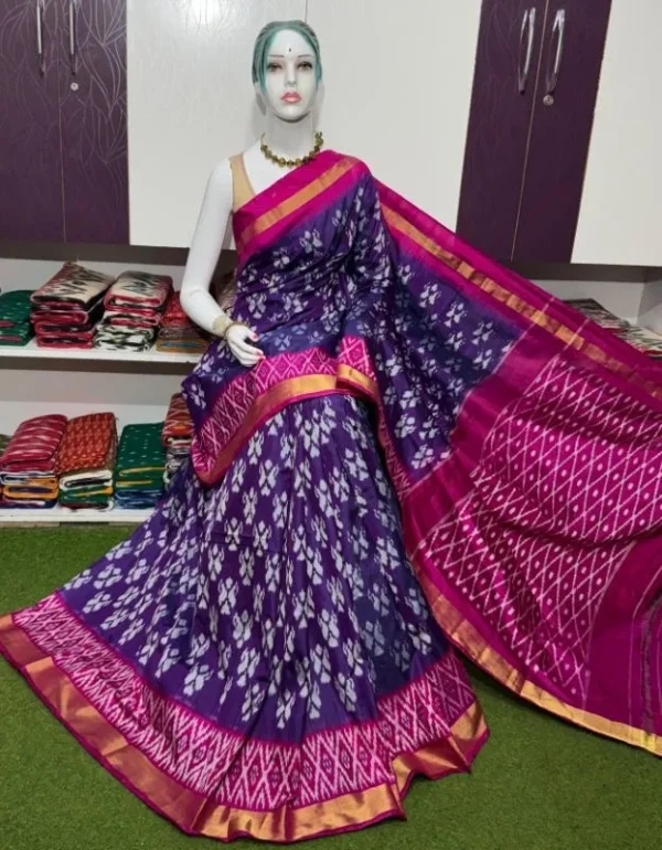 Pochampally silk sarees, ikkat silk sarees with blouse, pochampally ikkat sarees, double ikkat silk sarees, Pattu sarees