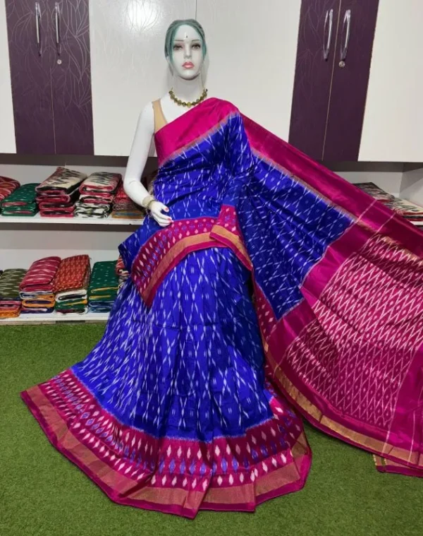 Pochampally silk sarees, ikkat silk sarees with blouse, pochampally ikkat sarees, double ikkat silk sarees, Pattu sarees