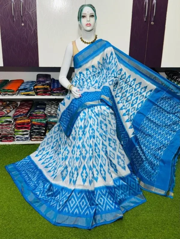 Pochampally silk sarees, ikkat silk sarees with blouse, pochampally ikkat sarees, double ikkat silk sarees, Pattu sarees