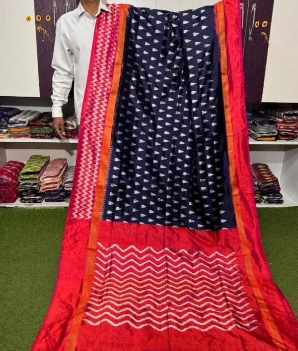 Pochampally silk sarees, ikkat silk sarees with blouse, pochampally ikkat sarees, double ikkat silk sarees, Pattu sarees