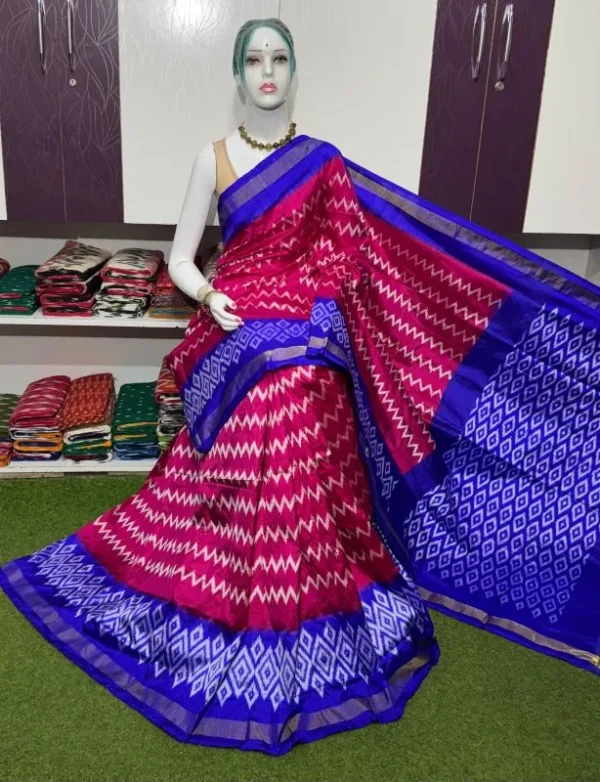 Pochampally silk sarees, ikkat silk sarees with blouse, pochampally ikkat sarees, double ikkat silk sarees, Pattu sarees