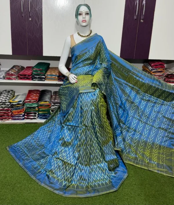 Pochampally silk sarees, ikkat silk sarees with blouse, pochampally ikkat sarees, double ikkat silk sarees, Pattu sarees