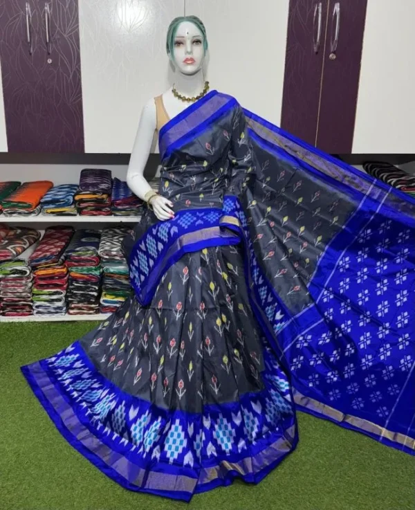 Pochampally silk sarees, ikkat silk sarees with blouse, pochampally ikkat sarees, double ikkat silk sarees, Pattu sarees