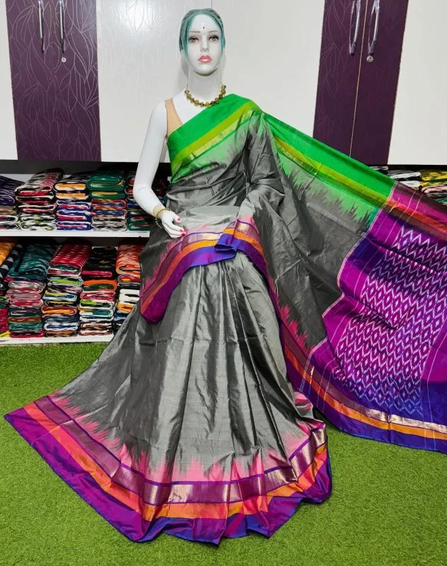 Pochampally silk sarees, ikkat silk sarees with blouse, pochampally ikkat sarees, double ikkat silk sarees, Pattu sarees