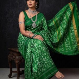 Pochampally Silk Sarees Double Weave With Blouse -SRRS990017